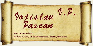 Vojislav Pašćan vizit kartica